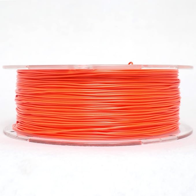 TPU Filament,PRILINE High Flow/High Speed Printing 95A TPU Flexible Soft 3D Printer Filament 1KG 1.75mm Spool,Support Fast Printing, Solid Orange