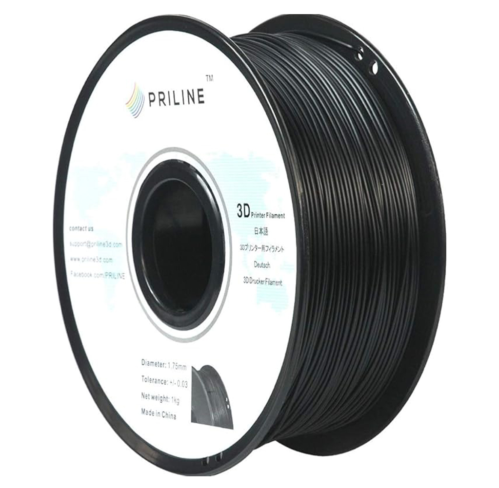 PN- PCblack Polycarbonate 1.75 3D Printer Filament, Dimensional Accuracy +/- 0.03 mm, 1kg Spool, 1.75 mm, Black